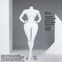 Maniquí de Plástico de Cuerpo Completo para Exhibición de Ropa Europea y Americana, Modelo BBL, Talla Grande para Mujer, con Pecho y Cadera Grandes, en Pose de Pie
