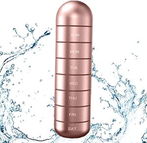 Organisateur de pilules portable multifonctionnel en <span class=keywords><strong>métal</strong></span>, écologique, avec logo personnalisé, 7 jours, 4 prises par jour, design détachable, petit <span class=keywords><strong>rangement</strong></span>, modèle 2025 - Product Image 1