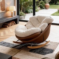 Fauteuil à bascule papillon de style italien, minimaliste et moderne, chaise longue pour le salon ou le balcon