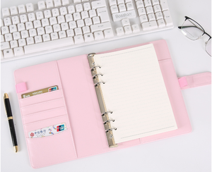 Hộp Đựng Hồ Sơ 6 Vòng A5 A6 Hộp Đựng Sổ Tay Dạng Rời Bằng Da PU Có Khuyên Xỏ Cho Sinh Viên Tạp Chí Kinh Doanh - Product Image 6