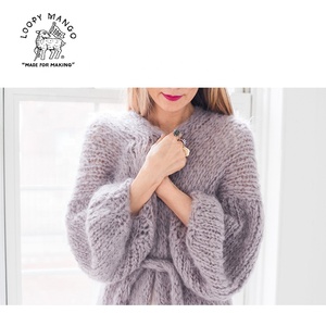 Fil à tricoter Loopy Mango Mohair, tellement doux, 60 mètres/50 g, fil mérinos épais, 10 mm-15 mm, fil coloré pour tricoter à la main - Product Image 6