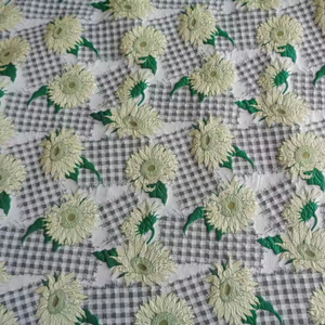 Desain baru kain brokat jacquard antik bunga matahari cetak timbul celup benang untuk tas dan sarung sofa - Product Image 6