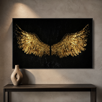 Art mural Ailes d'ange, plusieurs motifs, impression sur toile or, blanc, noir, pour salon moderne, chambre à coucher, décoration intérieure d'hôtel