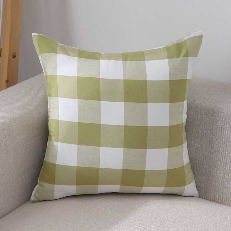 Grass green and white checkered pattern