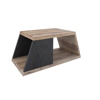 Plateau de service à thé en mélamine, acajou, noir acajou, Table de thé moderne, meuble de salon en porcelaine, Table basse, finition en bois, panneau en bois