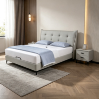 Kunstvolles Softbett Einzigartige Künstlerische Form Modernes Design Echtleder-Polsterung Verstellbarer Bettrahmen - Langlebig Umweltfreundlich Dekorativ