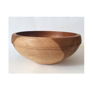 Bol à salade en bois, bol de service en bois dur naturel pour fruits, salades, collations, vaisselle décorative et usage quotidien à table - Product Image 1