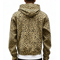 Sweat-shirt à capuche en gros de haute qualité à imprimé léopard pour hommes, logo personnalisé, streetwear, sweat-shirt à capuche pour femmes