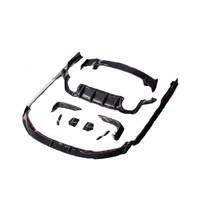 Aileron avant, jupes latérales et diffuseur arrière en fibre de carbone pour Audi TT TTRS TTS – Haute Qualité