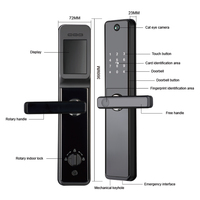 Cerradura Inteligente WiFi Tuya con Cámara de Visión Nocturna Integrada, Intercomunicador Visual, Entrada sin Llave, Control por Aplicación, Almacenamiento en la Nube para el Hogar