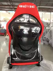 JBR1020 JIABEIR مقعد سباق عالمي أحمر/أزرق مقعد دلو مزدوج قابل للإمالة من ألياف الكربون - Product Image 3