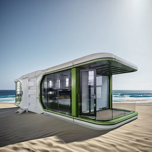 Prefab Hotel Homestay Resort portátil OEM móvil al aire libre dirigible espacio cápsula casa para parejas vacaciones cabaña estrella techo casa - Product Image 1