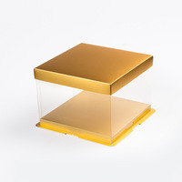 Boîtes à gâteaux de mariage en papier recyclé colorées à la vente, avec fenêtre transparente, boîte à gâteaux transparente