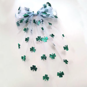 Pinza <span class=keywords><strong>de</strong></span> pelo con lazo <span class=keywords><strong>de</strong></span> malla para fiesta del Día <span class=keywords><strong>de</strong></span> <span class=keywords><strong>San</strong></span> <span class=keywords><strong>Patricio</strong></span> irlandés, accesorio para el cabello <span class=keywords><strong>de</strong></span> trébol verde para mujeres y niñas - Product Image 5