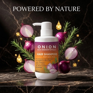 Shampooing pour la croissance des cheveux à l'oignon rouge et au romarin 400ml, shampooing naturel <span class=keywords><strong>anti</strong></span>-chute de cheveux pour cheveux fins, soin fortifiant du cuir chevelu, unisexe - Product Image 1