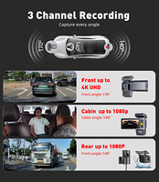 Caméra embarquée GPS 4K pour voitures avec écran IPS et vision nocturne, contrôle par application WIFI, garantie 1 an, DVR de voiture caché GPS Wifi