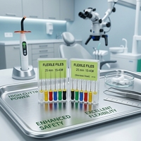Limes endodontiques manuelles en acier inoxydable de haute qualité, certifiées ISO13485/CE, pour le traitement des canaux radiculaires