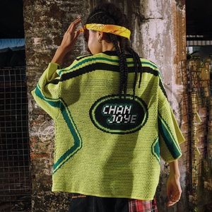 Ropa Urbana Ecológica y Sostenible, Playeras <span class=keywords><strong>de</strong></span> Fútbol Personalizadas con Estampado <span class=keywords><strong>de</strong></span> Letras, <span class=keywords><strong>Jersey</strong></span>, Suéter, Prendas <span class=keywords><strong>de</strong></span> <span class=keywords><strong>Punto</strong></span> para Mujer - Product Image 2