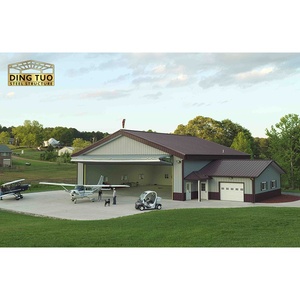 Bảo trì thấp hangar Kết Cấu Thép Kho gia cầm trang trại mô-đun giá rẻ máy bay đúc sẵn kim loại nhà để xe ánh sáng tòa nhà - Product Image 4