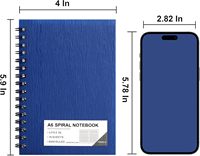 Petits cahiers à spirale 4x6 pouces, A6 mignon Mini Journal en plastique à couverture rigide 8mm petits cahiers lignés pour le travail scolaire