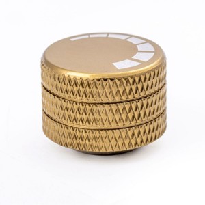 <b>Brass</b> Cylindrical <b>Knob</b> 100mm Diameter Precision Machined Industrial Furniture Handle - Product Image 1