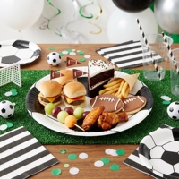 616140 8 Platos de Papel con Diseño de Balón de Fútbol, Vajilla Desechable para Fiestas Infantiles, Cumpleaños, Temática Deportiva, Celebración de Fútbol, Venta al Por Mayor
