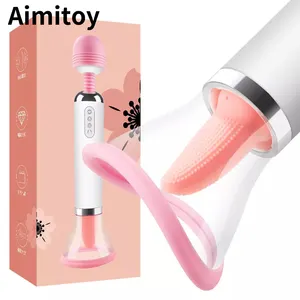 Aimitoy成人产品振动器g点性玩具女性乳头吸吮阴蒂刺激器性舔舌头振动吸盘