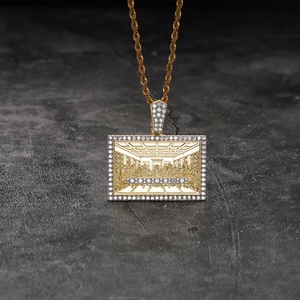 Colgante Religioso <span class=keywords><strong>de</strong></span> Alta Calidad para Hombre, con Forma Cuadrada, con Diamantes, con la Última Cena <span class=keywords><strong>de</strong></span> <span class=keywords><strong>Jesús</strong></span> y los <span class=keywords><strong>Apóstoles</strong></span> - Product Image 3