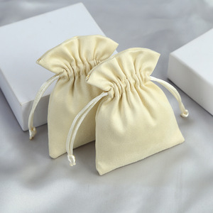 Bolsas de franela con cordón para joyería, 8x10cm, 15x20cm, rectangulares, para almacenamiento, embalaje de regalo, para anillos, organizador de baterías externas - Product Image 3