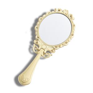 <span class=keywords><strong>Espejo</strong></span> <span class=keywords><strong>de</strong></span> Mano Plegable <span class=keywords><strong>de</strong></span> Lujo Estilo Vintage Chino, Personalizado, con Recubrimiento en <span class=keywords><strong>Color</strong></span> Plata y Oro - Product Image 3