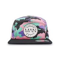 All Over Flower Sublimation Blanks 6 Panel Flat Bill Personnaliser Spring Fashion Snapback Hats Vente en gros en vrac