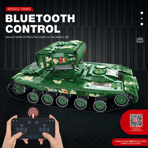 BLOCKMOC Anti-Tank Missile Vehicle Tank <b>Model</b> 55027 Electronic Educational Construction Toy ABS Plastic <b>Building</b> Blocks - Product Image 3