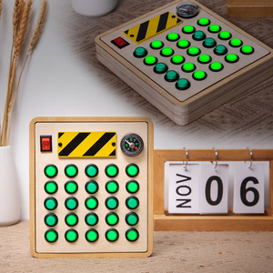 Planche de voyage Montessori, jouet pour bébé, planche de voyage pour tout-petit, interrupteur LED, tablette, IPAD en bois, planche d'écriture, jeu d'<span class=keywords><strong>orthographe</strong></span> - Product Image 3