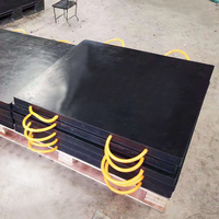 Plaques de support antidérapantes en polyéthylène haute densité pour grue, fournisseur en gros, épaisseur personnalisée, plaques de support UHMWPE pour stabilisateurs