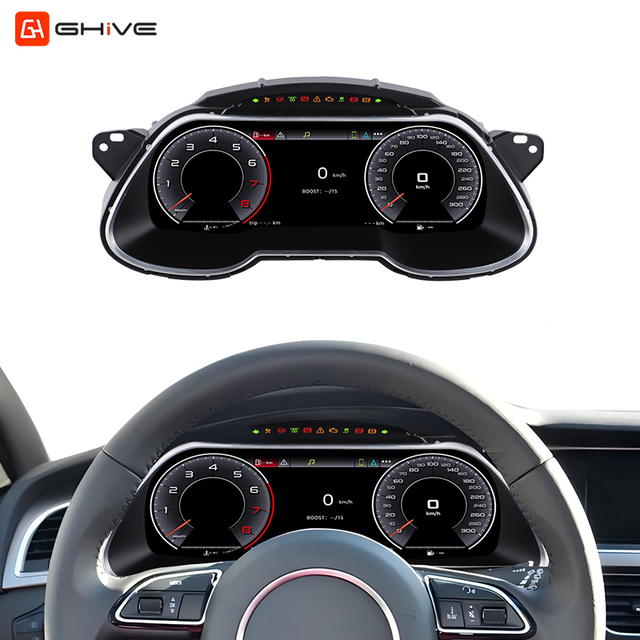 12.3 Inch Linux Car LCD Digital Cluster Virtual Cockpit Speed Meter Dash for Audi A4 2013-2016