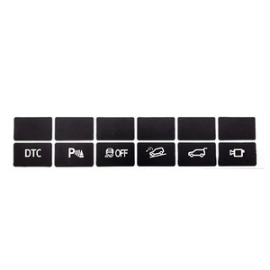 Autocollants de voiture pour BMW X5 X6, capteurs de stationnement pour coffre, boutons antidérapants E70 E71, adhésif PVC noir, impression numérique, rectangle - Product Image 4