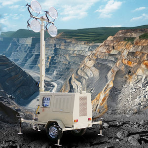 Liondi Hot Bán 9M Trailer ánh sáng tháp dễ dàng để di chuyển có thể thu vào ánh sáng cực ánh sáng tháp giá - Product Image 1