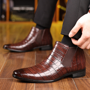 Bottes Chelsea imprimées pour hommes, grande taille 39-48, bottes à enfiler avec côtés élastiques, bottes habillées à la cheville, bottes à la mode pour l'automne et l'hiver - Product Image 5