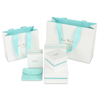 Caja de Joyería de Papel con Logotipo Personalizado de Fábrica 2025, Bolsa de Embalaje de Joyería de Lujo para Anillos y Collares