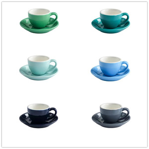 Tasses et soucoupes à expresso en <span class=keywords><strong>porcelaine</strong></span> <span class=keywords><strong>italienne</strong></span> épaissie et isolée, 75cc - Product Image 3