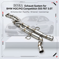 Tuyau intermédiaire de tuning avec tuyau en Z pour BMW M2C/M2 Competition S55 F87 3.0T 2018-2023 Système d'échappement Boska à longueur égale