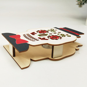 Linternas de Madera de Halloween, Calabaza, Gato, Fantasma, Luz LED, Decoración Artesanal, Decoración para Fiestas en Interiores y Exteriores - Product Image 4