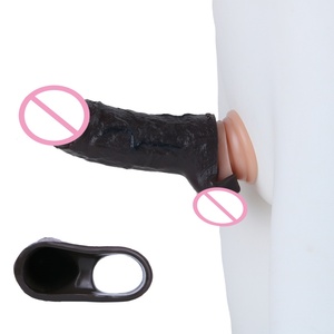 Extensor de Pene SXXY de 6 Pulgadas, Funda para Pene Negra, Accesorio para Pene, Condón Reutilizable, Juguetes Sexuales para Parejas - Product Image 1
