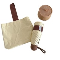 Nouvel Parapluie Manuel à Capsules Thème Café, Compact et Léger, avec Revêtement Noir, Bloque les Rayons UV, Protection Pluie et Soleil Polyvalente