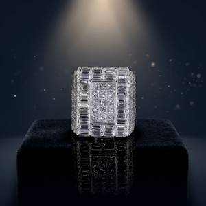 Bague en argent sterling 925 avec moissanite taille coussin, sertie à griffes, pour femme, bijou de mariage et de fête - Product Image 1