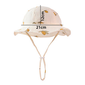 어린이 순면 버킷 햇 인 새로운 태양 방지 통기성 아기 어부 모자 단색 편안한 아기 태양 모자 - Product Image 4