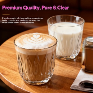 Luminarc 2026 Nouvelle Tasse en Verre Sculpté Design Moderne Logo Personnalisé pour Usage Domestique Lait Thé aux Fruits Whisky Verre à Whisky - Product Image 5