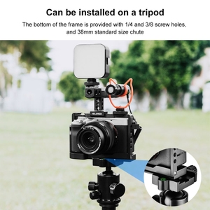 Nouveauté Caméra Micro Film PULUZ Caméra Vidéo Cage Filmmaking Rig avec Poignée Pour <span class=keywords><strong>Sony</strong></span> Alpha <span class=keywords><strong>7C</strong></span> - Product Image 5