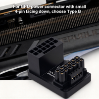 L9NA Kartu Grafis GPU Adaptor Catu Daya Konektor Putar 180 Derajat 12 + 4P 16P Ke 16P untuk Kabel Kartu Chassis Desktop PH316
