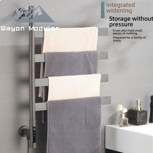Porte-serviettes mural moderne et simple en acier inoxydable avec porte-papier toilette - Product Image 2